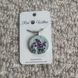 NWT: Red Willow Lavender Blossom Blue Pendant Necklace